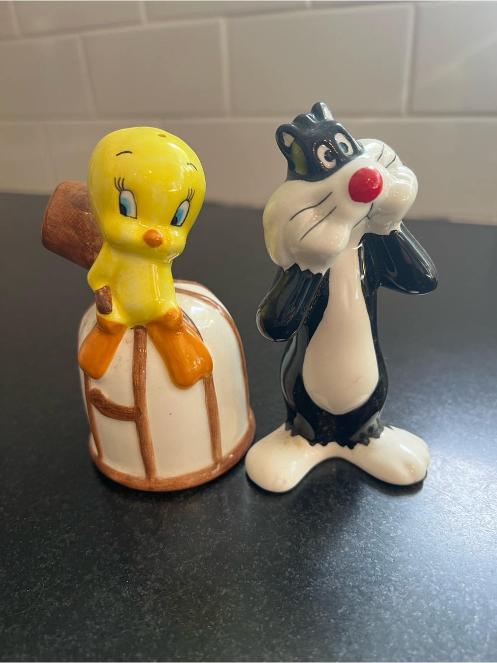 Tweety and Sylvester salt and pepper shakers